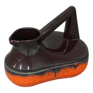 Vintage Ceramic in Brown and Orange, 1970s For Sale