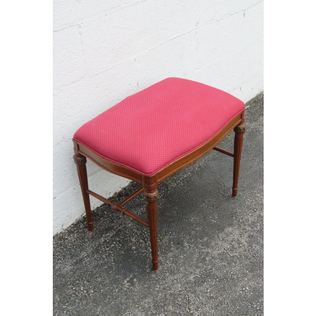 Early 20th Century Early 1900s Vanity Stool Bench Ottoman For Sale - Image 5 of 7