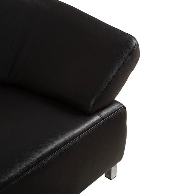 Butterfly Leather Corner Sofa in Black with Manual Function by Ewald Schillig For Sale - Image 10 of 18