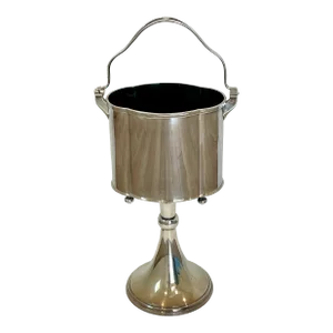 1980s Silver Plate Champagne Wine Bucket Multi Bottle With Stand