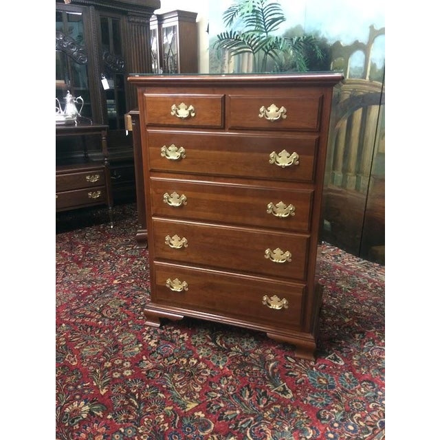 Ethan Allen Chest of Drawers, Cherry Tall Chest For Sale - Image 15 of 16