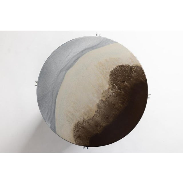 H5 Hand Decorated Metal & Aluminium Side Table by Studio Nyx For Sale - Image 4 of 17