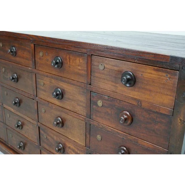Large Antique Hardwood Apothecary Cabinet, 1900 For Sale - Image 6 of 18