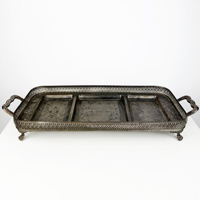 Antique Footed Serving Plate For Sale - Image 11 of 11