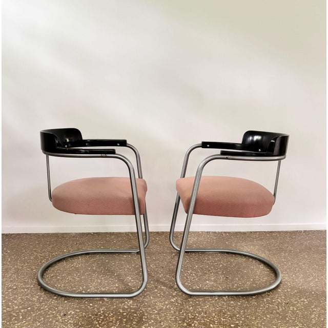 Bauhaus Bauhaus Cantilever Model J-2 Armchairs by Jan Schröfer, the Netherlands, 1936, Set of 2 For Sale - Image 3 of 11