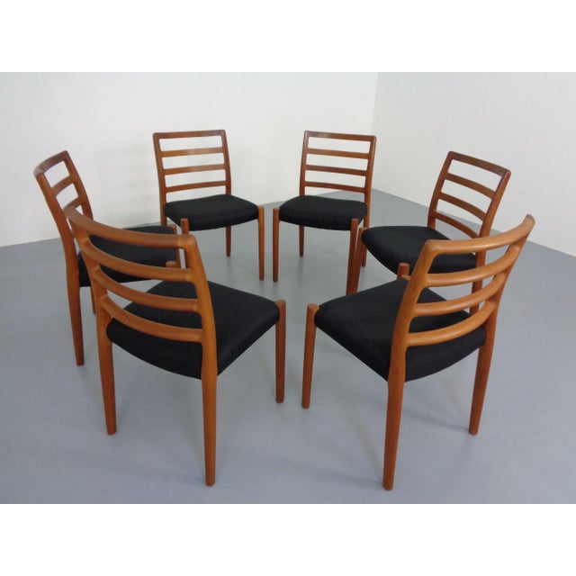 Model 85 Teak Dining Chairs by Niels Otto Møller for J. L. Møllers, 1960s, Set of 6 For Sale - Image 12 of 12