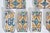 Italian or spain glazed tiles, 18th c. h. 14 w. 7 d. 2 cm h. 5.5 w. 2.7 d. 0.7 in