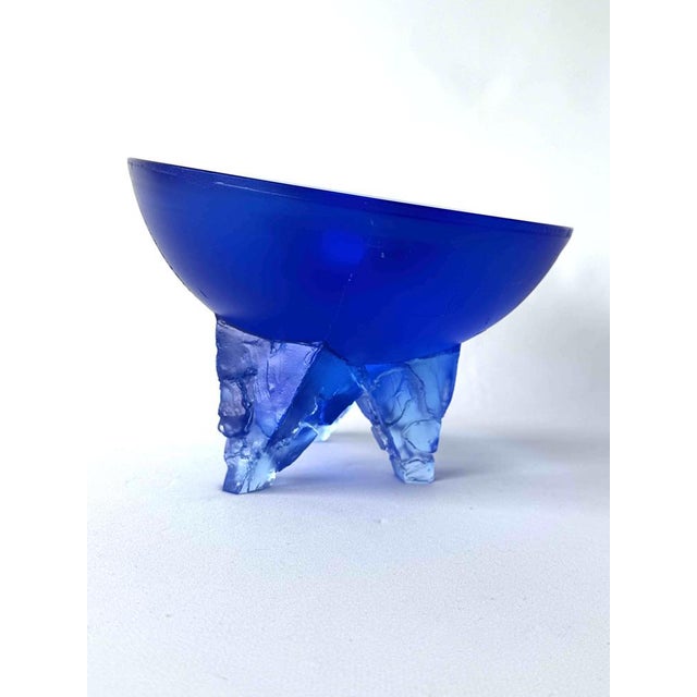 Contemporary Abstract Cast Glass Sculpture in Blue by Jaroslav Wasserbauer, 2008 For Sale - Image 3 of 9
