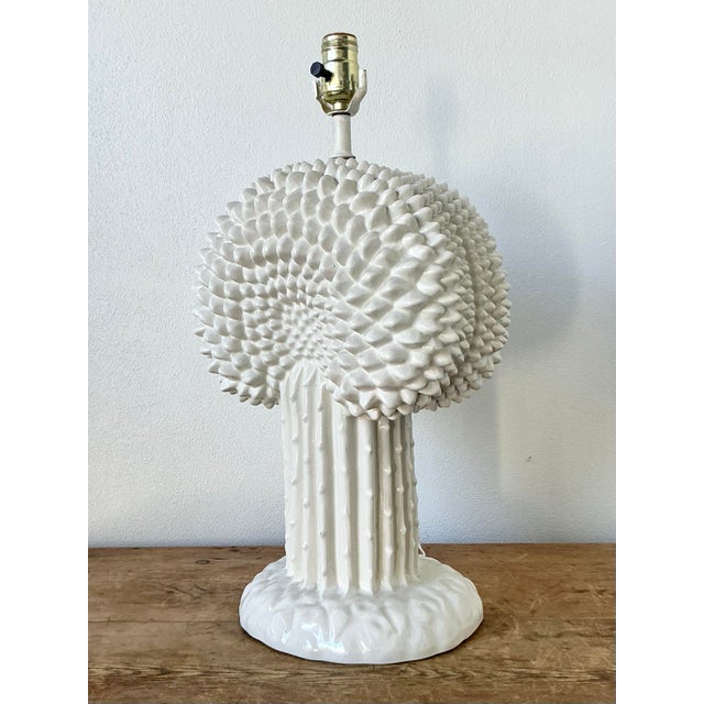 Ceramic Vintage Boho Cactus Lamp After John Dickinson For Sale - Image 7 of 12