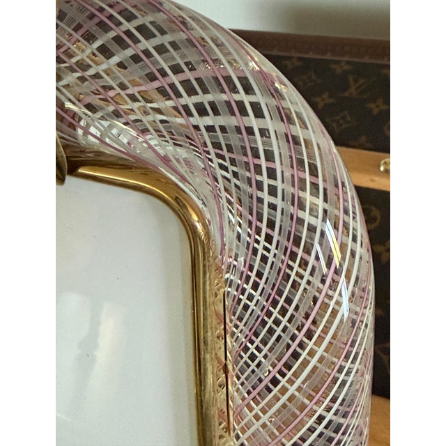 Filigree Pink Murano Glass Frame, 2000 For Sale - Image 7 of 14