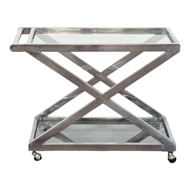Restoration Hardware 1950s Milo Bar Cart For Sale
