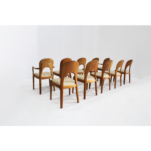 1960s Vintage Danish Teak Dining Chairs from Niels Koefoed, Set of 10 For Sale - Image 5 of 12