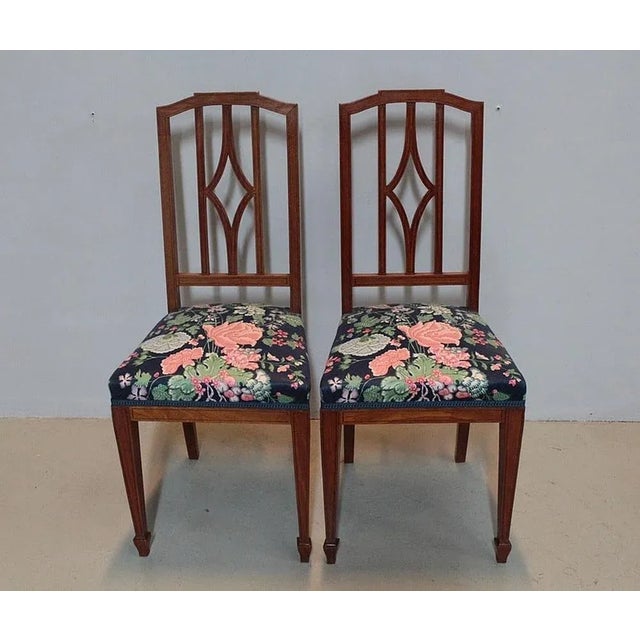 20th Century Dining Chairs in Mahogany, Set of 4 For Sale - Image 9 of 16