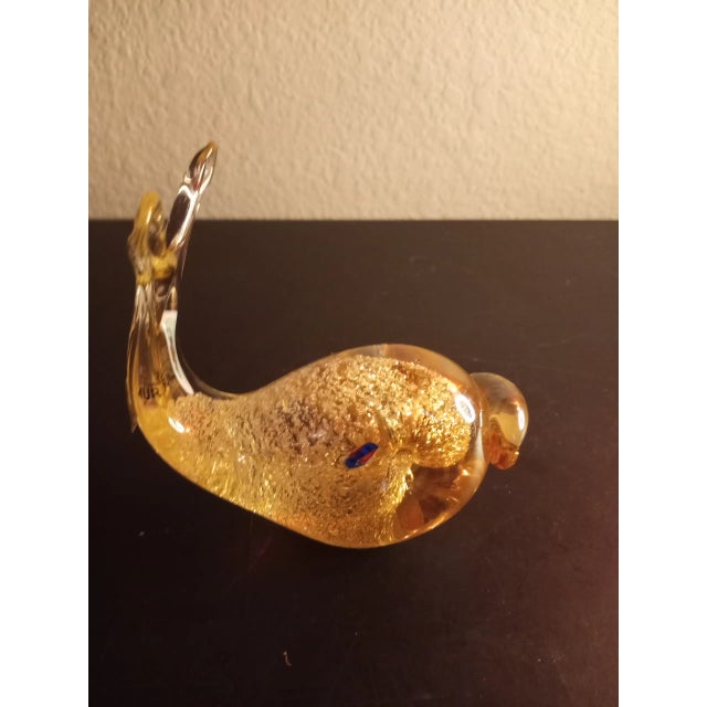 Contemporary 1980s Murano Italy Art Glass Aventurine Fish Figurine For Sale - Image 3 of 7