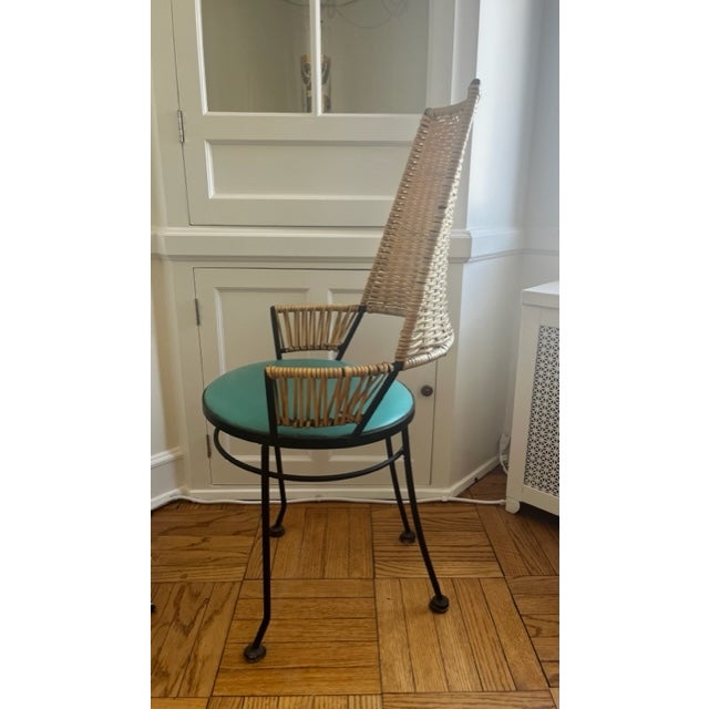 Mid 20th Century Arthur Umanoff MCM Rattan Dining Chairs for Shaver Howard- Set of 4 For Sale - Image 5 of 12