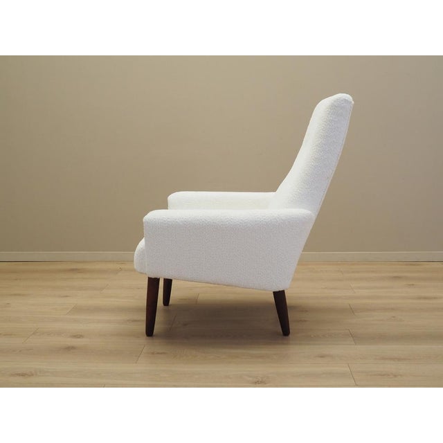 Danish White Armchair, 1970s For Sale - Image 3 of 10