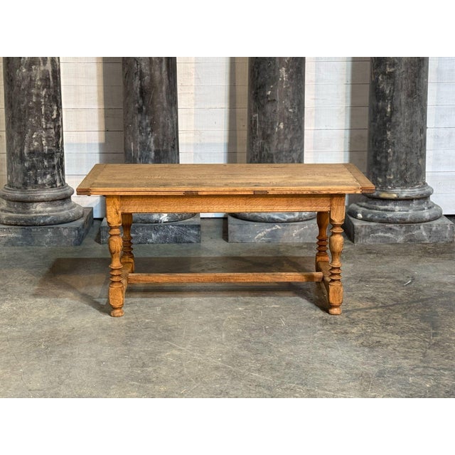 Oak Farmhouse Dining Table, 1920s For Sale - Image 4 of 18