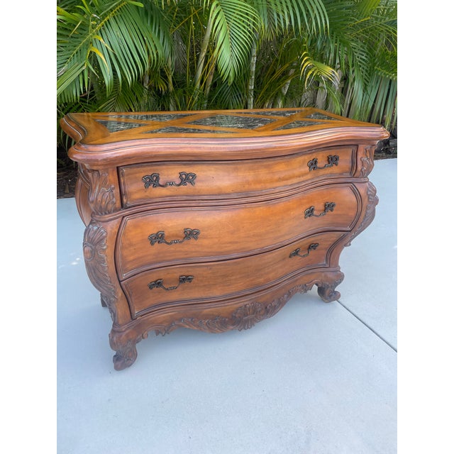 1980s Seven Seas by Hooker Furniture Dresser Chest of Three Drawers For Sale - Image 11 of 11