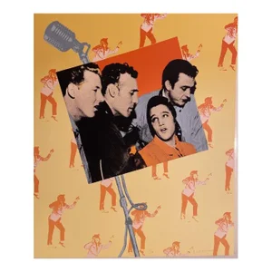 Dan Benesh Elvis Presley and the Million Dollar Quartet Silkscreen Print, 1980s