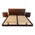 Vintage Dania Cherry Wood California King Sleigh Bed With Nightstands For Sale