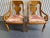 Vintage Drexel Heritage chestnut colored wood Beidermier style scrolled arm chairs. These chairs are condusive to empire...