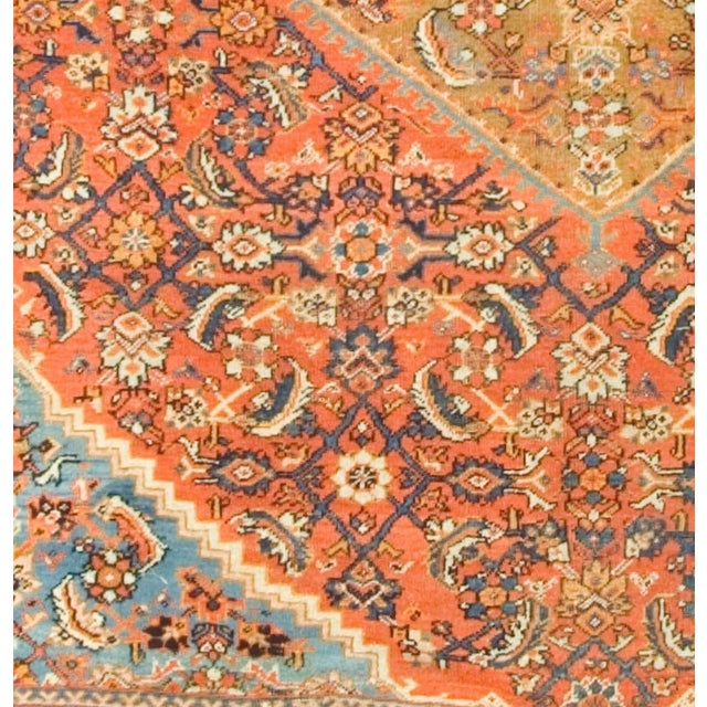 Antique Circa 1900 Sultanabad Hand Knotted Rug 9ft X 11ft For Sale - Image 4 of 8