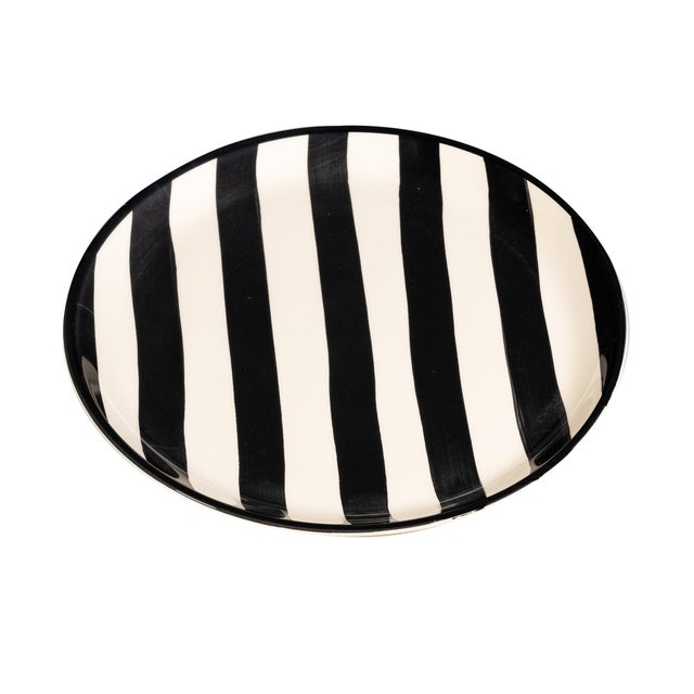 Contemporary Lido Dinner Plate (Set of 4) - Black For Sale - Image 3 of 3