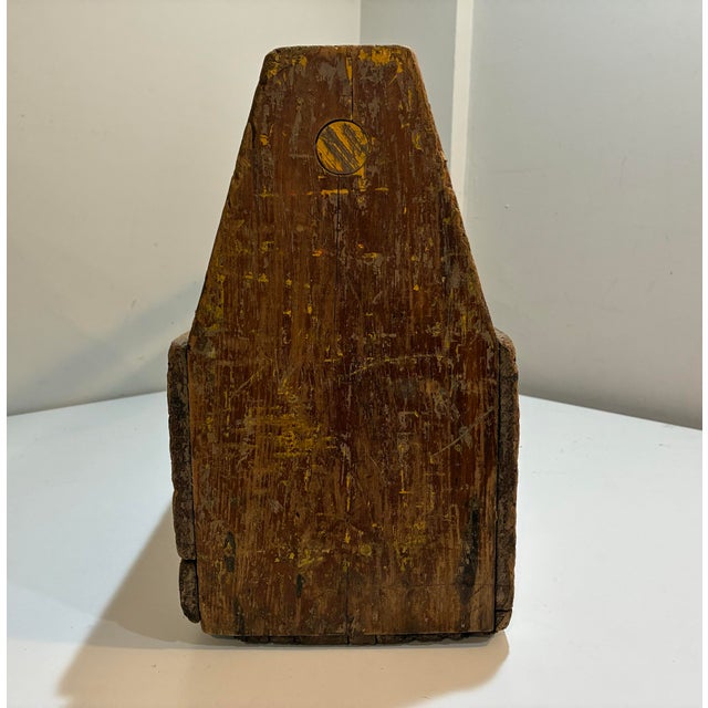 Wood Early 20th Century Primitive Antique Carpenter’s Tool Tote With Drawers — Rustic Farmhouse Storage Box For Sale - Image 7 of 10