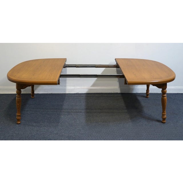 Thomasville Furniture Homecoming Collection Solid Oak Rustic Country Style 96" Dining Table 43821-762 For Sale In Kansas City - Image 6 of 13