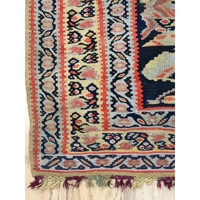 Persian Senneh Rug c.1900, Fine Wool Pile on Silk Foundation Multi-Color Allover For Sale - Image 10 of 18