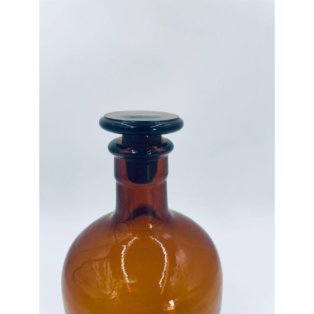 Vintage Glass Pharmacy Bottle, 1965 For Sale - Image 3 of 6