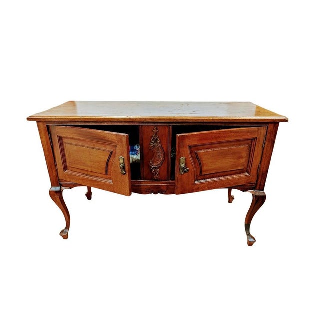 Vintage French Chippendale Sideboard Two Doors Cabinet For Sale - Image 4 of 11