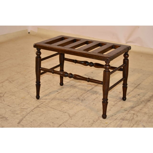 19th Century 19th Century English Mahogany Luggage Stand For Sale - Image 5 of 7
