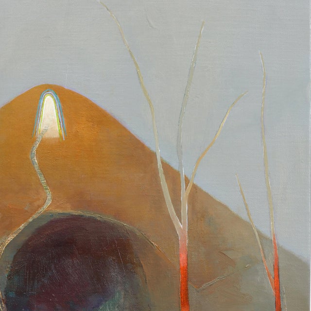 Transitional October Dusk - Atmospheric Mountain Landscape Painting Original Artwork by Rob Katkowski For Sale - Image 3 of 8