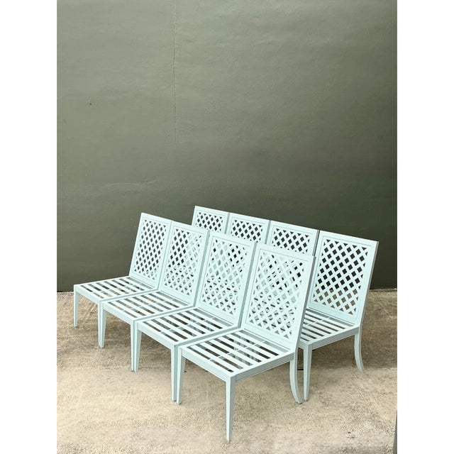 Vintage McKinnon and Harris Trellis Dining Chairs - Set of Eight For Sale - Image 9 of 13