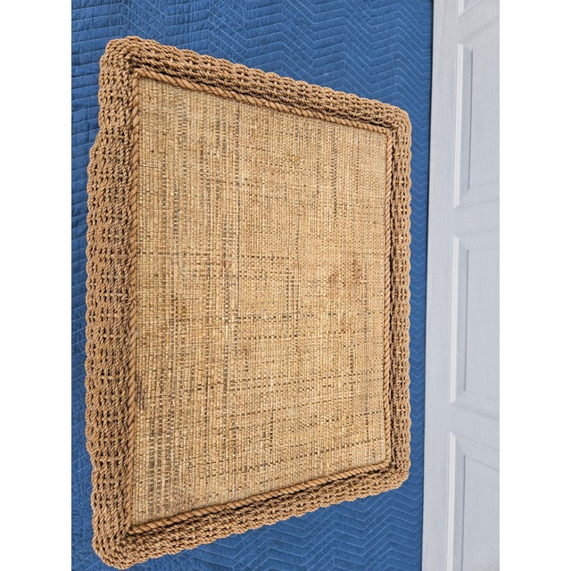 Bamboo Rope and Grass Mat Nesting Tables For Sale - Image 11 of 15