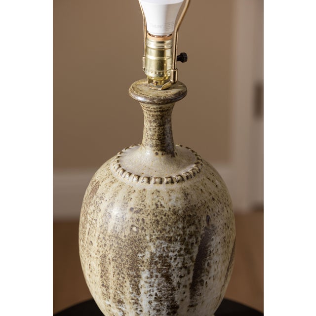 Vintage Petzold '73 Studio Pottery Table Lamp For Sale - Image 9 of 12