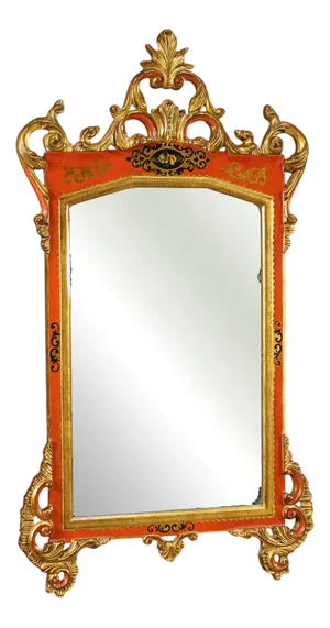 20th Century Tuscan Lacquered and Gilded Mirror, 1960s