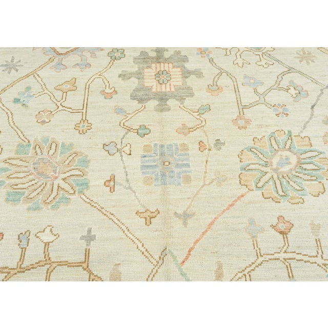 Oushak Rug 10'1" x 14'11" For Sale - Image 4 of 4