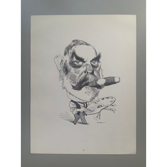 1974 Print Portfolio of Artists Caricatures by David Levine - Set of 14 For Sale - Image 14 of 18