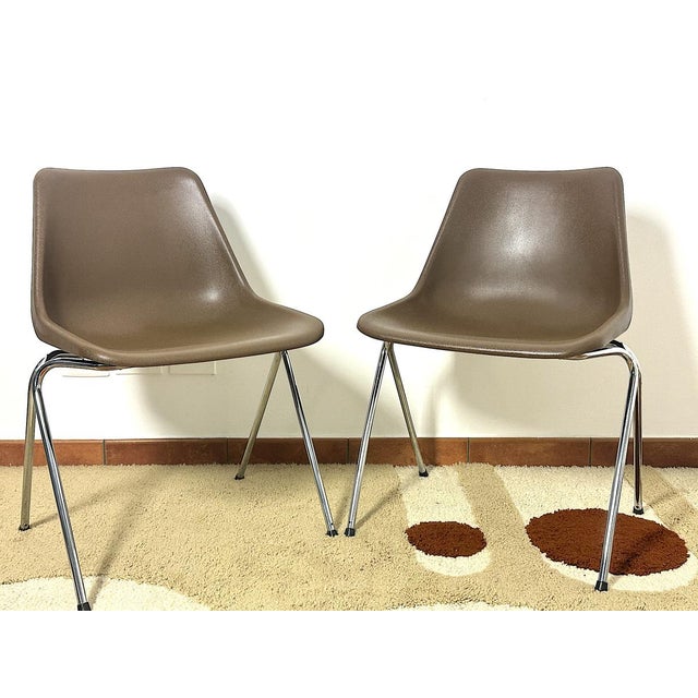 Brown Polyprop Chairs by Robin Day for Hille, Set of 2 For Sale - Image 8 of 13