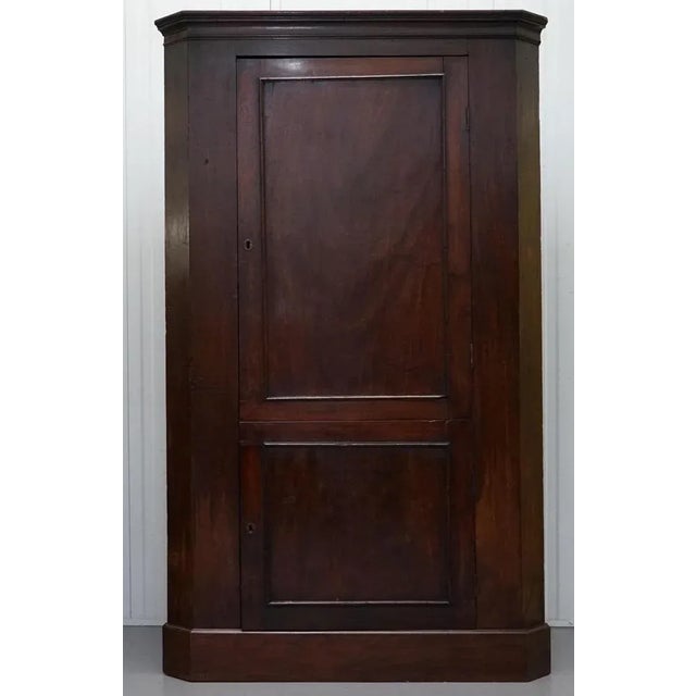 Lovely original george iii circa 1760 solid mahogany corner cupboard a very good looking and decorative piece, its hard to...
