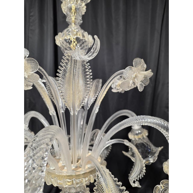 Murano Glass Chandelier, 1980s For Sale - Image 6 of 9