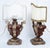Antique Louis XIV Lamps in Silver & Metal with Lacquer, Rome, 18th Century, Set of 2 For Sale - Image 4 of 5