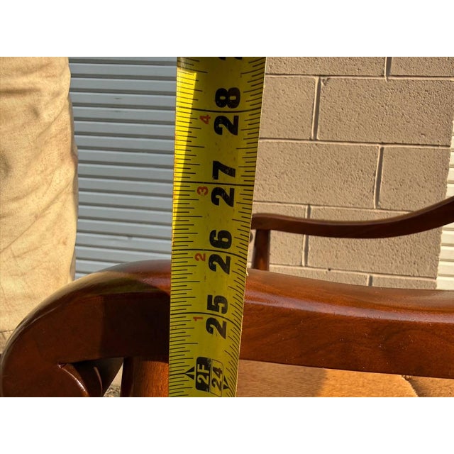 Brown 20th Century Clore Furniture Set of 10 Shaker Style Walnut Rush Seat Ladder Back Dining Chairs For Sale - Image 8 of 18