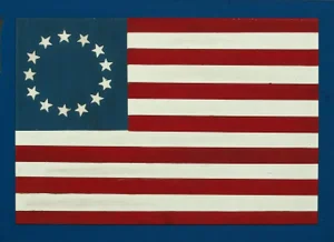 13 Star Hand-Painted Wood Slat Flag