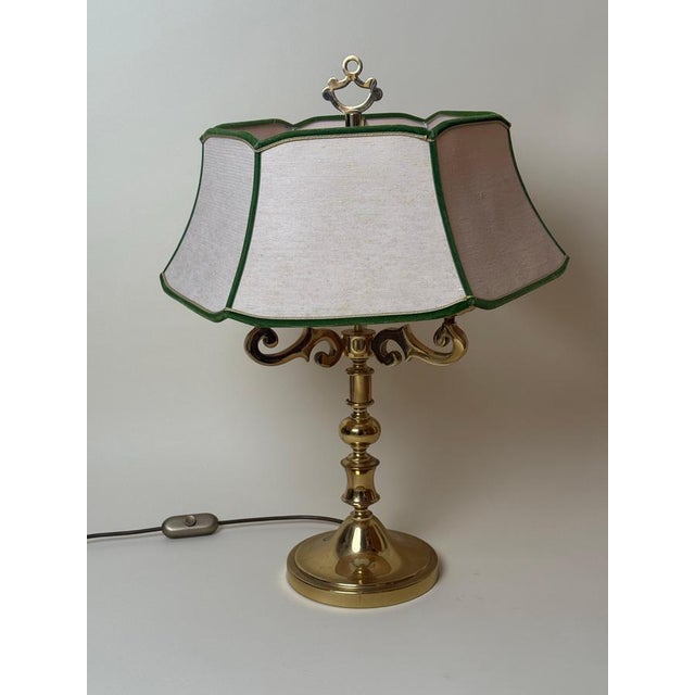Hollywood Regency Brass Table Lamp, Germany, 1970 For Sale - Image 9 of 16