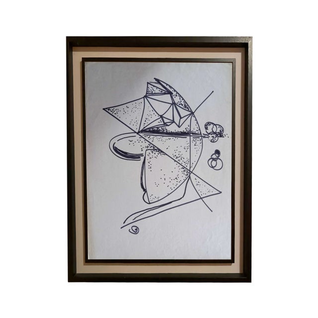 Ferdinando Meccani, 1969, Ink on Paper For Sale - Image 4 of 4