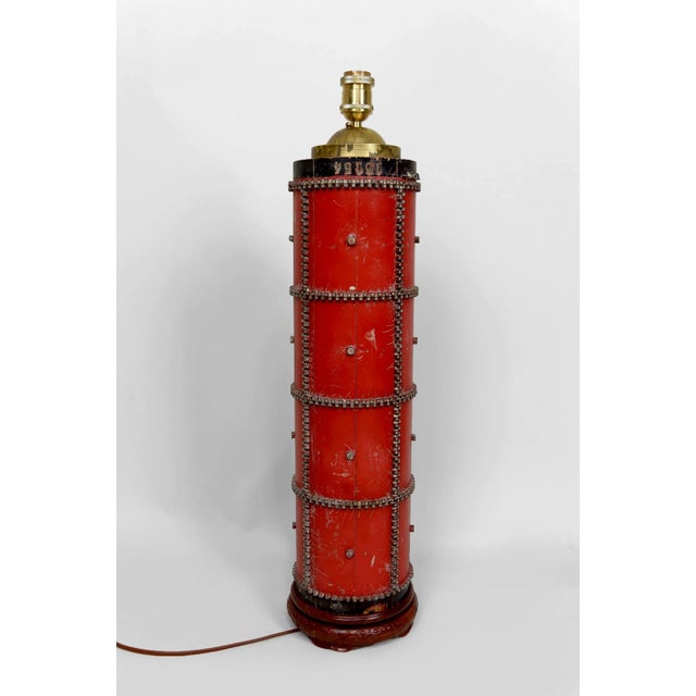 Important Sculptural Lamp – Vintage Industrial Art Deco Printing Roller – Circa 1920–1930 A sublime and rare statement...