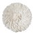 21-Century Modern Cream White Juju Hat , Modern Handmade Feather Décor in White For Sale